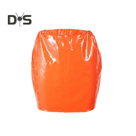 

Мини-юбка из искусственной кожи, сексуальная, универсальная, однотонная, короткая юбка, вечеринки, клубы, женская юбка-корсет, модная одежда S оранжевый
