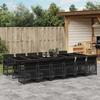VidaXL 13-piece Garden Dining Set Black Cushions Braided Resin 3210763