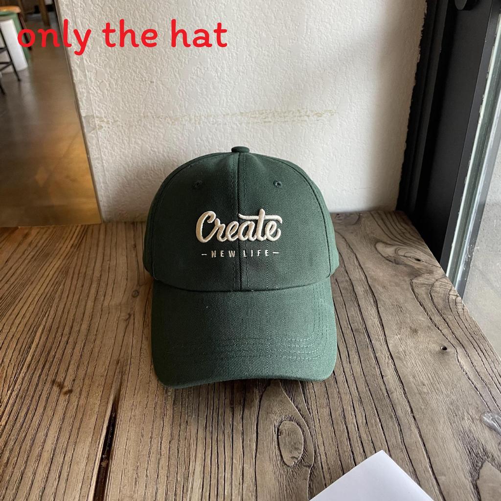 

Cotton Baseball Cap With Wide Brim For Sun Protection And Breathability For Women зелений