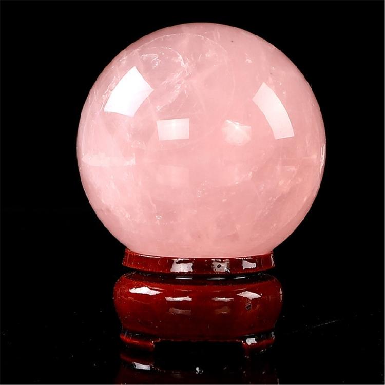 Delicate 4cm Rose Quartzs Crystal Sphere Small Crystal Ball for Bedroom Office Desktop Decors To Promote Tranquilities