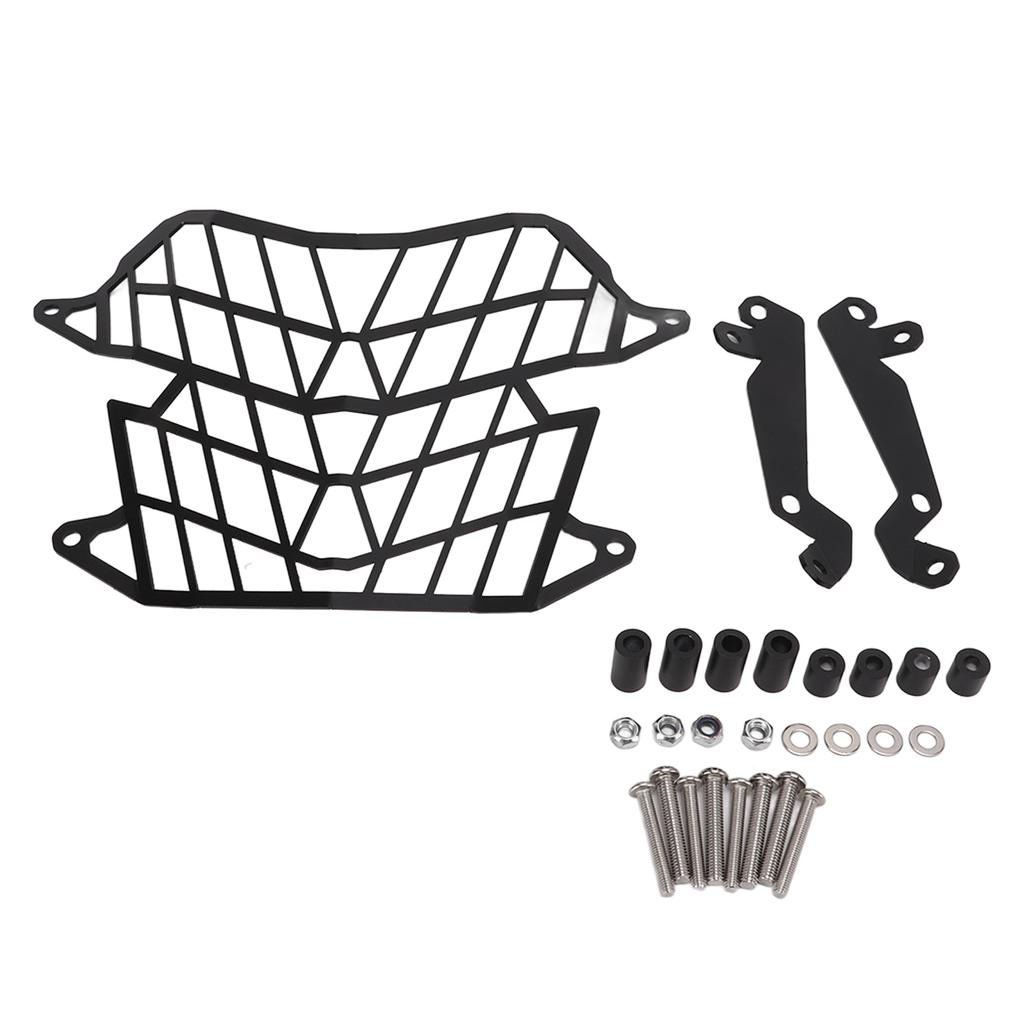 Motorcycle Headlight Grill Cover Carbon Steel Grille Guard Replacement for Tenere 700 2019+(Black )