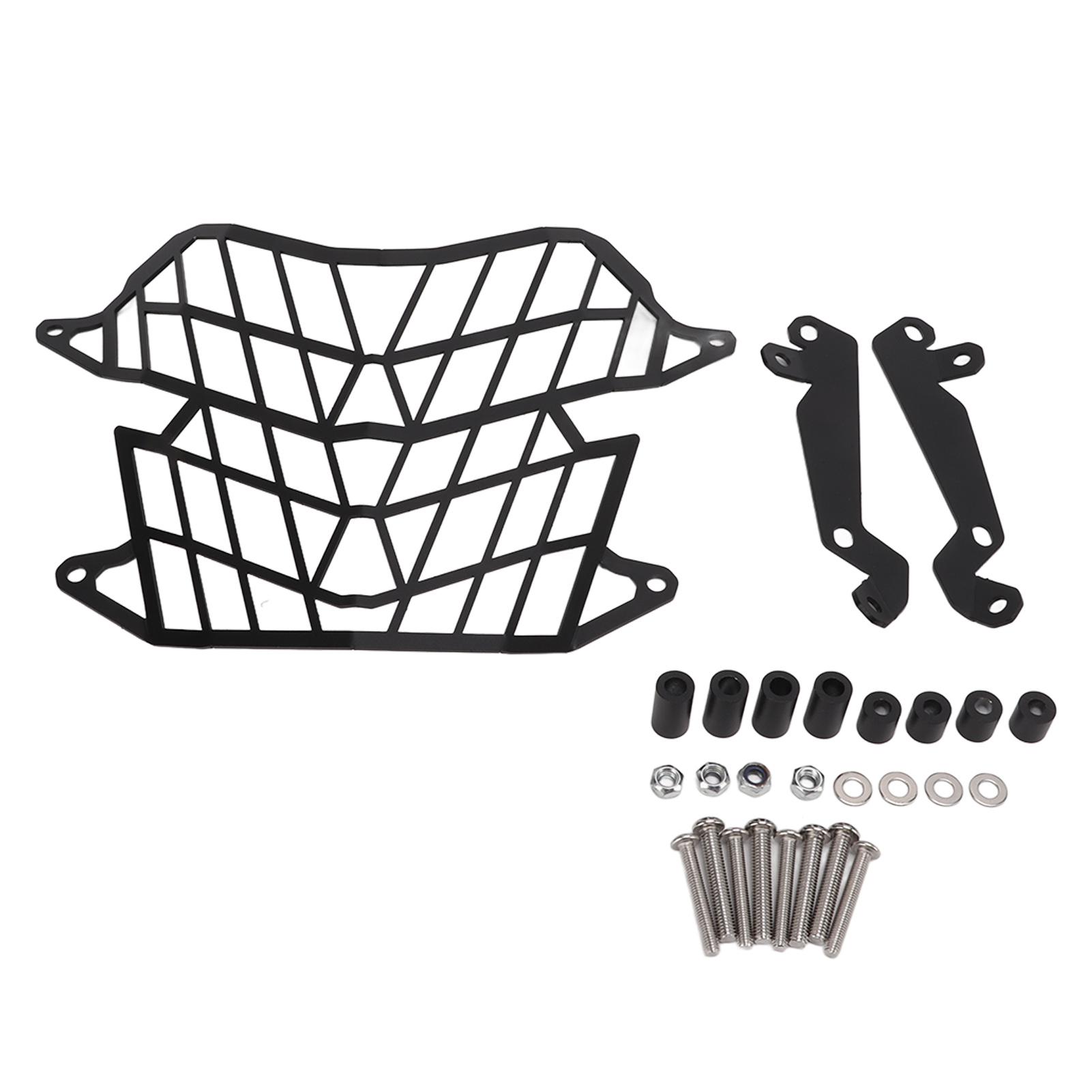 Motorcycle Headlight   Grill Cover Carbon Steel Grille Guard Replacement for Tenere 700 2019+(Black )