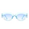 New Cross-Border Metal Inlaid Square Sunglasses Trendy Street Photography Modern Charm Retro Sunglasses 21004