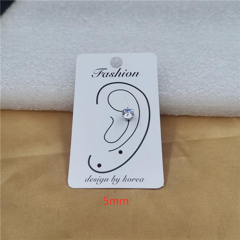 LATS Unisex Magnetic Clip Earrings for Women Six Claw Zircon Non-Piercing Ear Cuff Daily Jewelry Accessories Party Gift