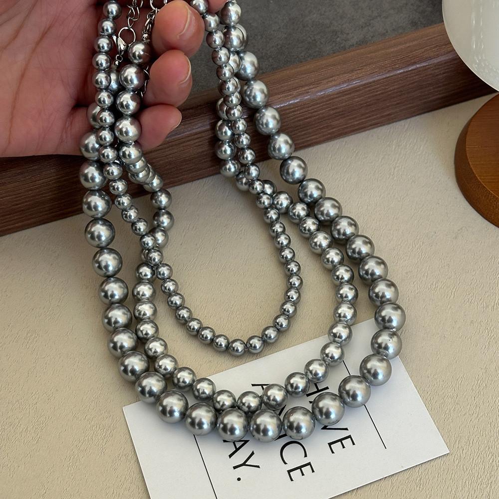 Natural Beibei Pearl Necklace Handmade Geometric Design For Women Gift