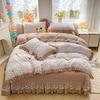 Pure Cotton Double-layer Yarn Quilt Cover Bed Skirt Lace Single-piece Three-piece Four-piece Set Four-season Universal Bed Sheet Quilt Cover