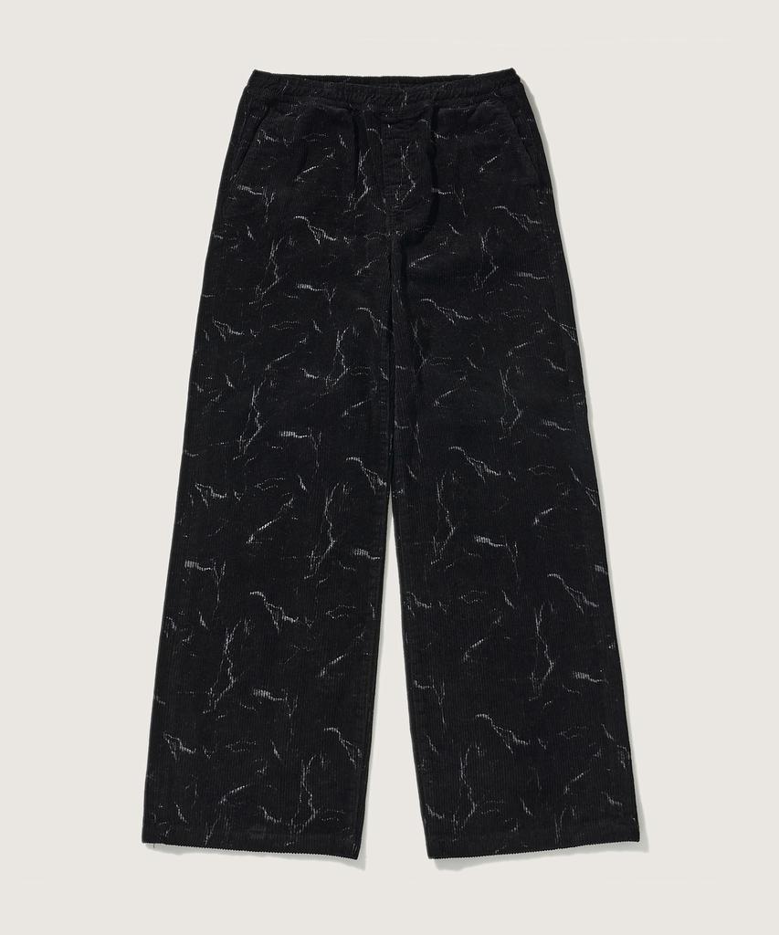PLAC Corduroy Elastic Wide Pants M91 Rinse Black