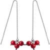 Niche Simple Style Jewelry Cherry Earlines, Small Ear Piercings, Fashionable Earrings