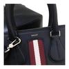 Bally Classic Stripe Logo Dainty Md. O Leather Boston Bag Women Handbags Black 6219721
