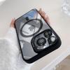 Apple iphone11promax acrylic mobile phone case 11/11/11 with bracket magnetic attraction male and female transparent case
