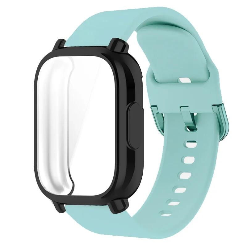 22mm Silicone Strap With Case For Xiaomi Redmi Watch 5 Active Lite Smart Watch Wrist Band TPU Case For Redmi Watch 5 Active Lite