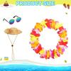 Hawaiian Porch Goose Outfits Summer Lawn Goose Costume Straw Hat And Hawaiian Lei Sunglasses Set for 23/17'' Lawn Patio Goose Statue