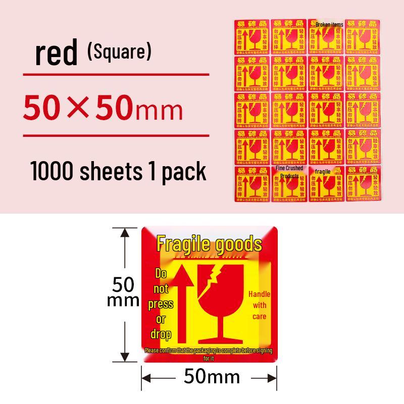 Fragile Handle with Care Adhesive Warning Label Sticker