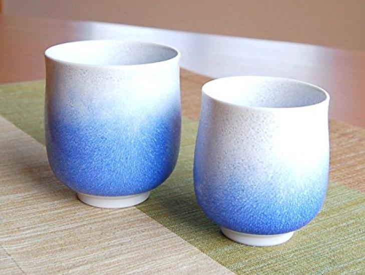 Arita ware varmtvannsbeger treboksgave som ville være flott som vann Baba Maemon Hasami laget i Saga keramikkpar, gave, indigofargede dråper, ovn,