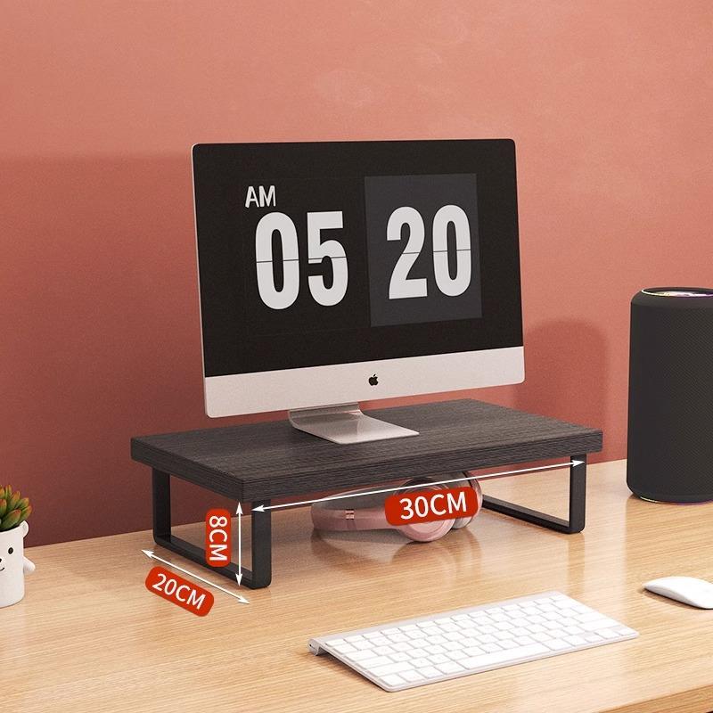 Wooden Computer Height Stand for Office Dormitory Laptops Desktop Computer Stand Office Accessories Storage Rack Home Garden