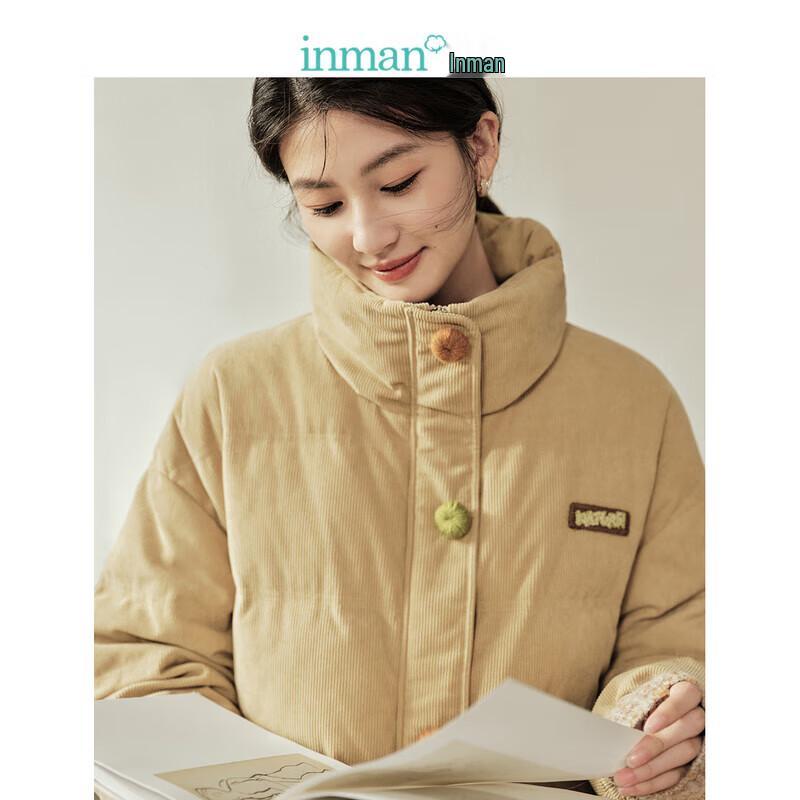 Inman Women's Corduroy Duck Down Short Puffer Jacket