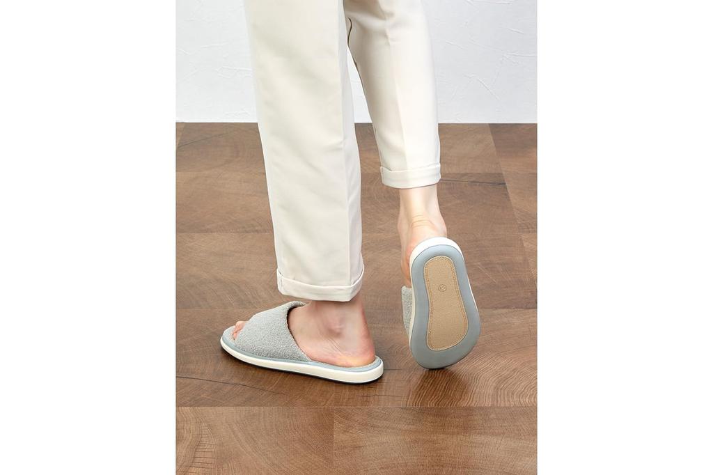 Pansy 9419 Washable Tile Indoor Size M Women's Slippers, Gray,