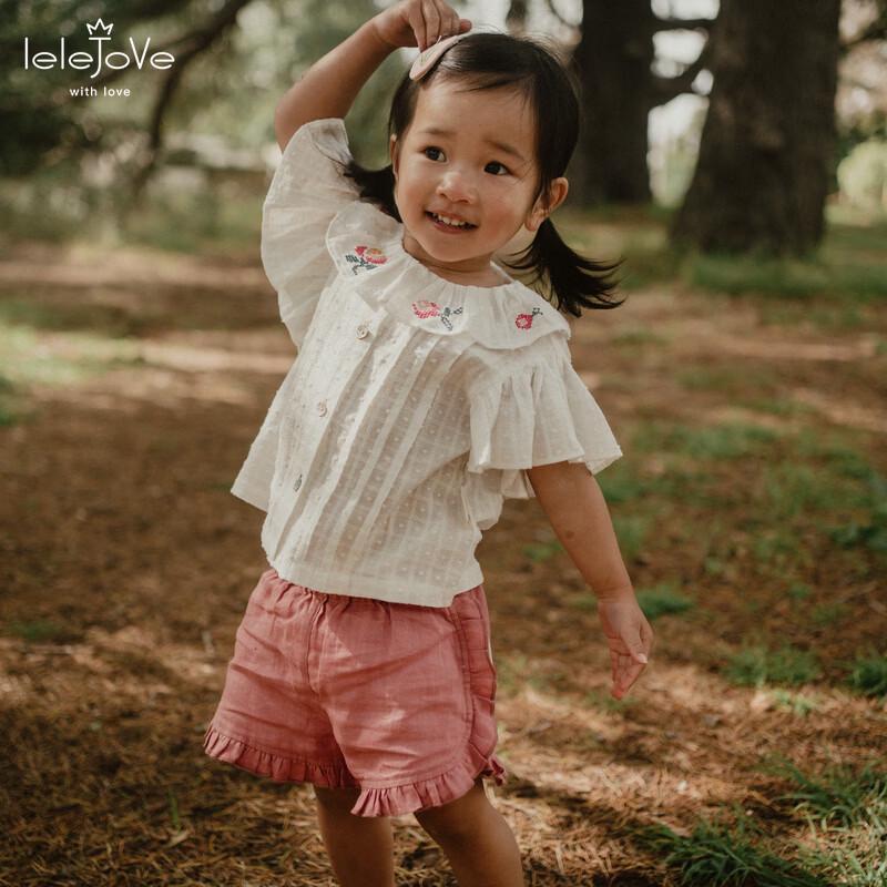 LELE JOVE Girls  Floral Print Summer Shirt 130