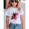 Cute Children Gymnastics Dancer Print T-Shirt Dance Girls Clothes Baby Tshirt Cute Casual Short Sleeve Children Tops
