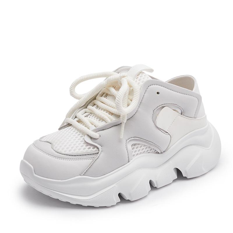 Sneakers women s summer dad shoes new fashion mesh shoes platform heightening versatile running shoes 35