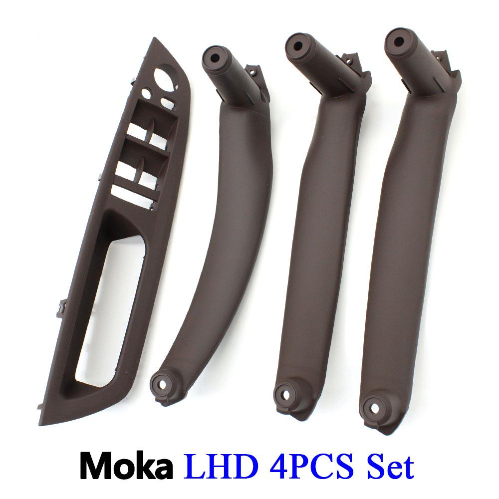 4PCS Kit LHD RHD Inner Driver Door Window Switch Armrest Cover Pull Handle Replacement For BMW X5 X6 E70 E71 E72 2007-2013