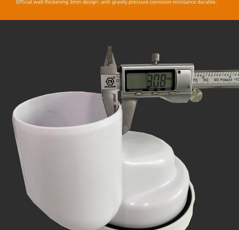 Thickened PP Toilet Shifter Pipe with Horizontal Water Connection, Adjusts Pit Distance by 2.5cm or 5cm