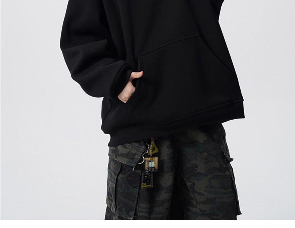 Unisex Trendy Button Design Hooded Sweatshirt - Versatile Loose Fit