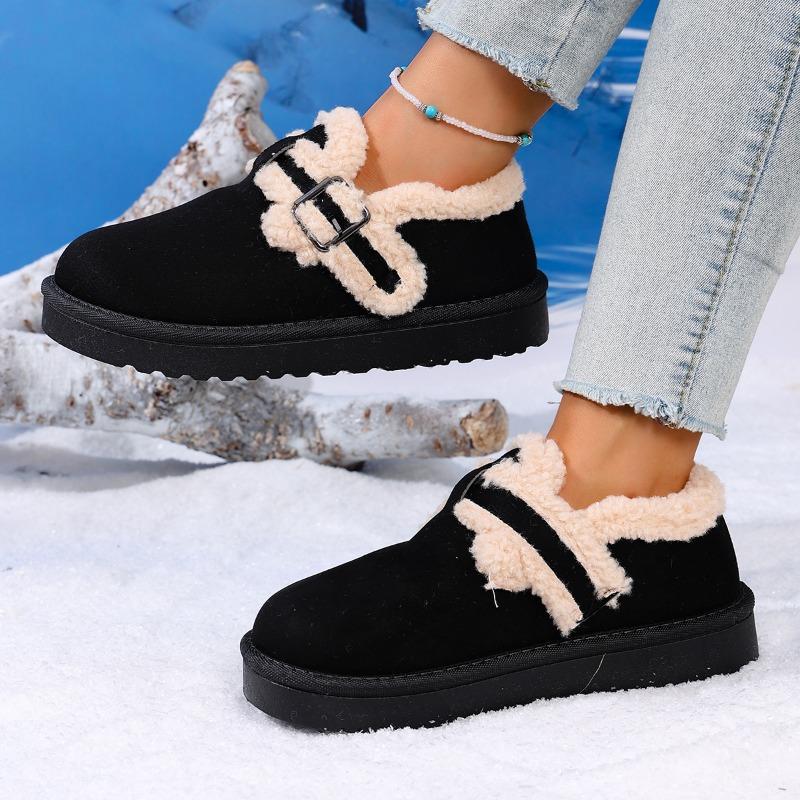 

Модные металлические ботинки на платформе с пряжкой, женские модные ботинки с круглым носком, с глубоким вырезом, из замши, нескользящие, износостойкие, на плоской подошве 41 чёрный