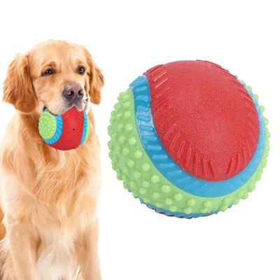 Pet Dogs Rubber Elastic Ball Chew Teeth Grinding Safe Training Interactive  Chew Pet Rubber Ball For Dog Teeth Cleaning