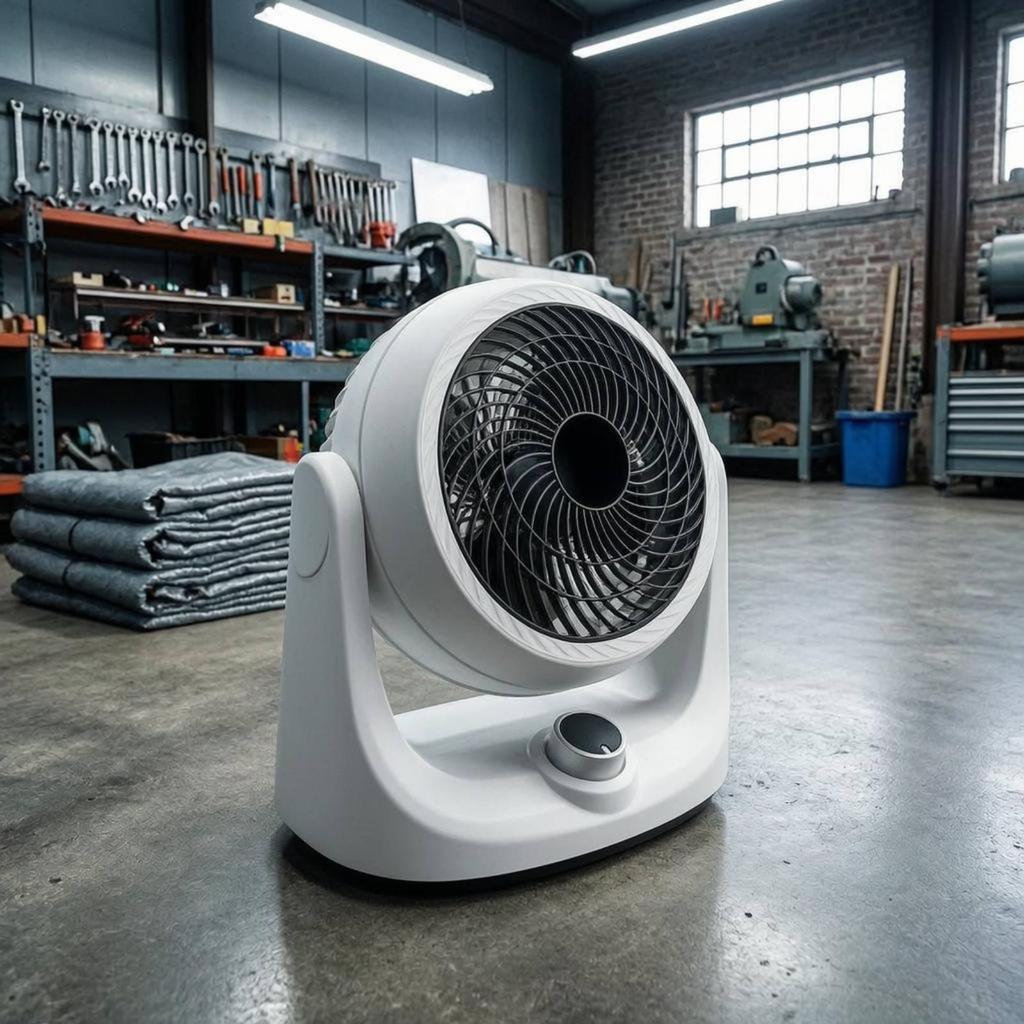 Electric Fan Heater Compact Tabletop White
