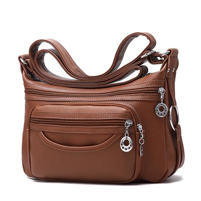 New Direct Selling Women's Bag Soft Leather Women's Multi Pocket Shoulder Bag  New Mom's Casual Crossbody Bag Tote Bags