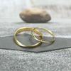 14K Gold-Plated Sterling Silver Mobius Ring - Minimalist Japanese Korean Design