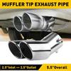 Car Steel Stainless Exhaust Pipe Tip Tail Muffler Fits US 1.4''-2.5'' Chrome