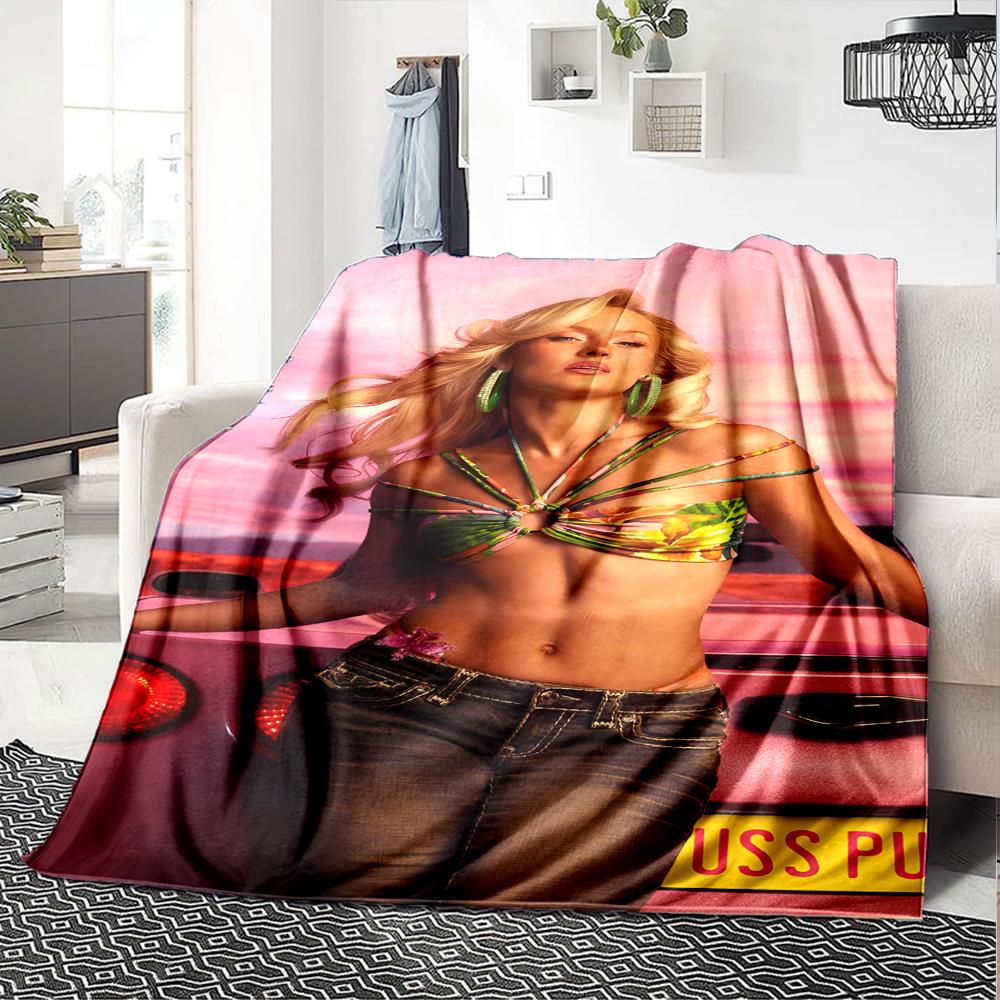 Zara Larsson Theme Printed Blanket - Perfect for Couch, Bed, Travel & Outdoor Use | Machine Washable, Cozy & Durable.