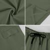 Men Loose Fit Knee Length Cargo Shorts with Elastic Waistband Drawstring and Large Side Pockets for Daily Wear