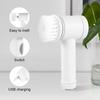 5 in 1 Multipurpose Electric Spin Scrubber Kitchen Tank Shoe Dish Washing Cleaning Brush Dishwashing Electric Cleaning Brush