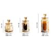 Amber Glass Sealed Jar Storage Bottle with Lid Large Capacity Transparent Heart-shaped Coffee Bean Storage Jar Kitchen Container