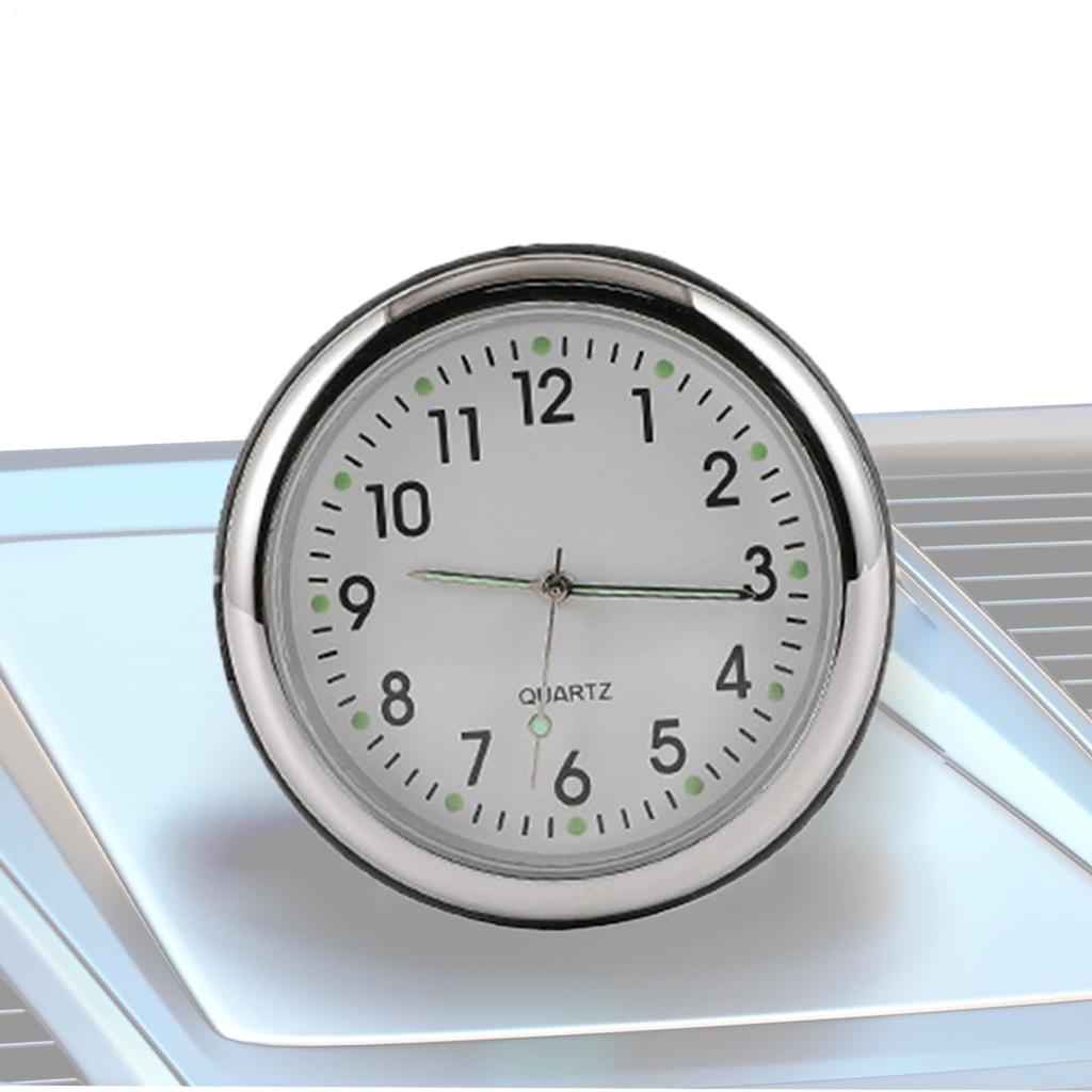 Car Analog Clock - Mini Hygrometer with Adhesive Tape, Mini Car Air Vent Clock for Trucks, RVs, Boats