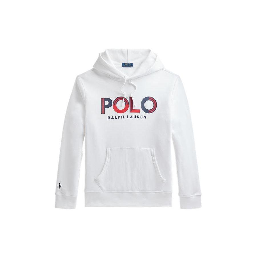 Ralph Lauren Logo Print Crew Neck Pullover Drawstring Sweatshirt Men White MNPOKNI16821937-100 M