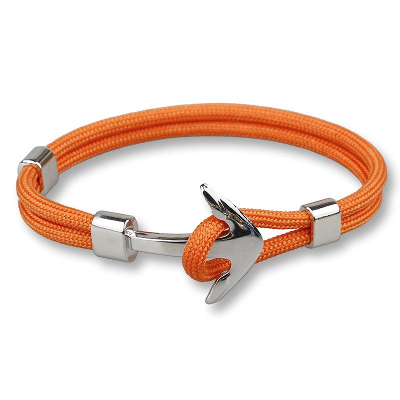 2018 Hot Selling SH Silver Anchor Paracord Bracelet for Couples