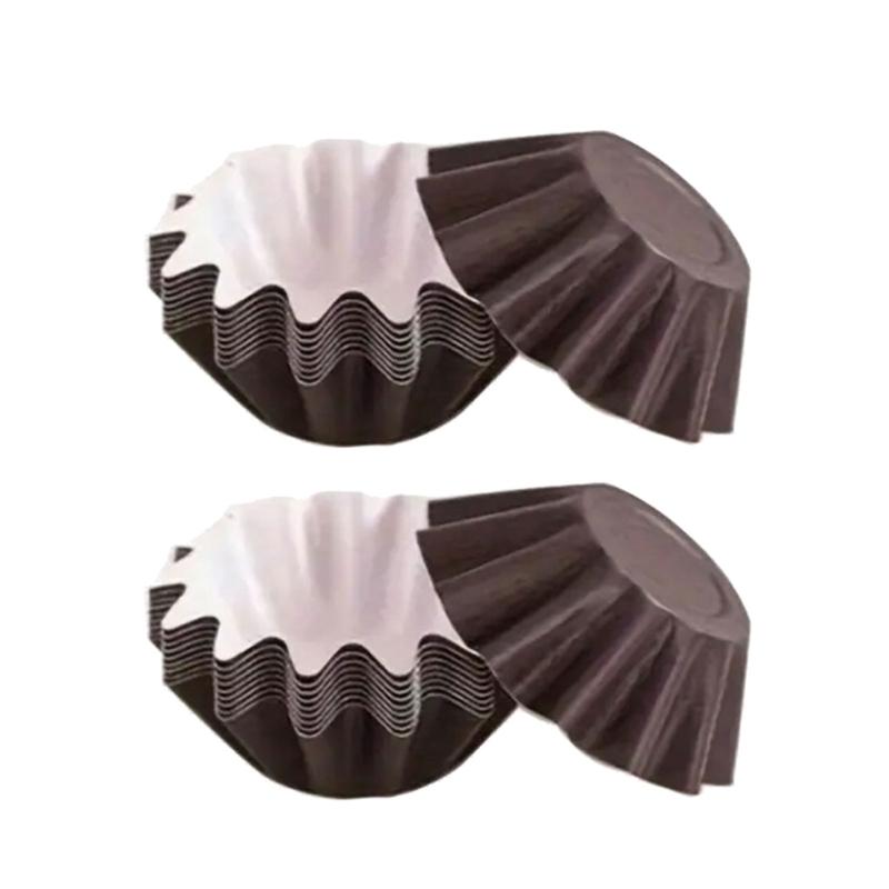 

Pack of 50 Safe Food Grade Paper Cake Holders Greases Proof Cupcake Liners Holiday Party Mini Paper Baking Cups