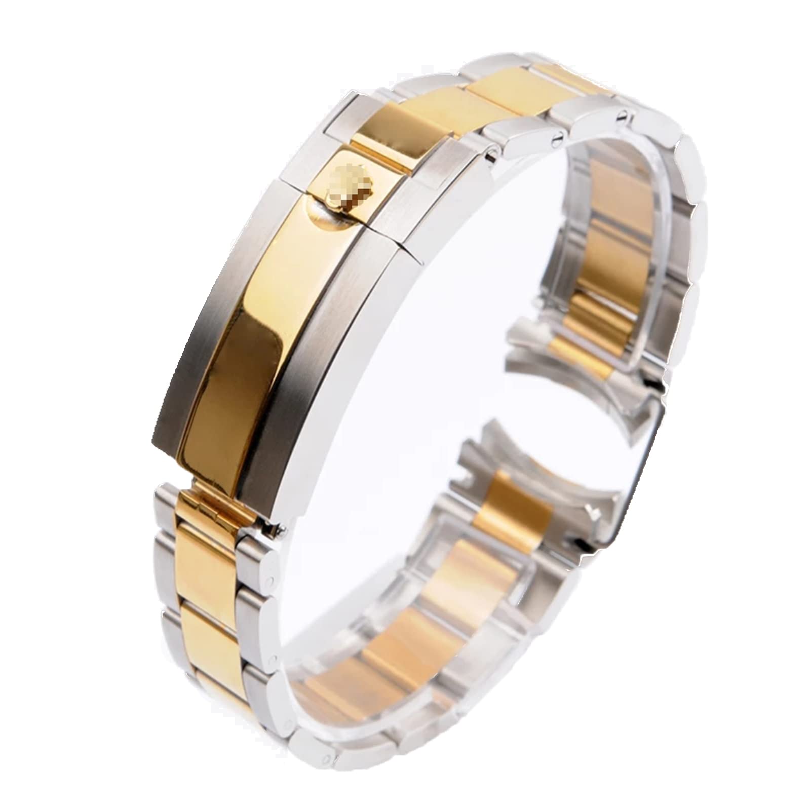 

[KPONE] Ремешок для часов, совместимый с Rolex, Rolex Daytona, Rolex Submariner, из цельной нержавеющей стали, включает заклепки (Б, 20 мм)