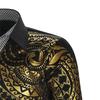 Printed Shirts Korean Style Bronzing Design Cotton Men Printed Dress Shirts Long Sleeve for Daily Life