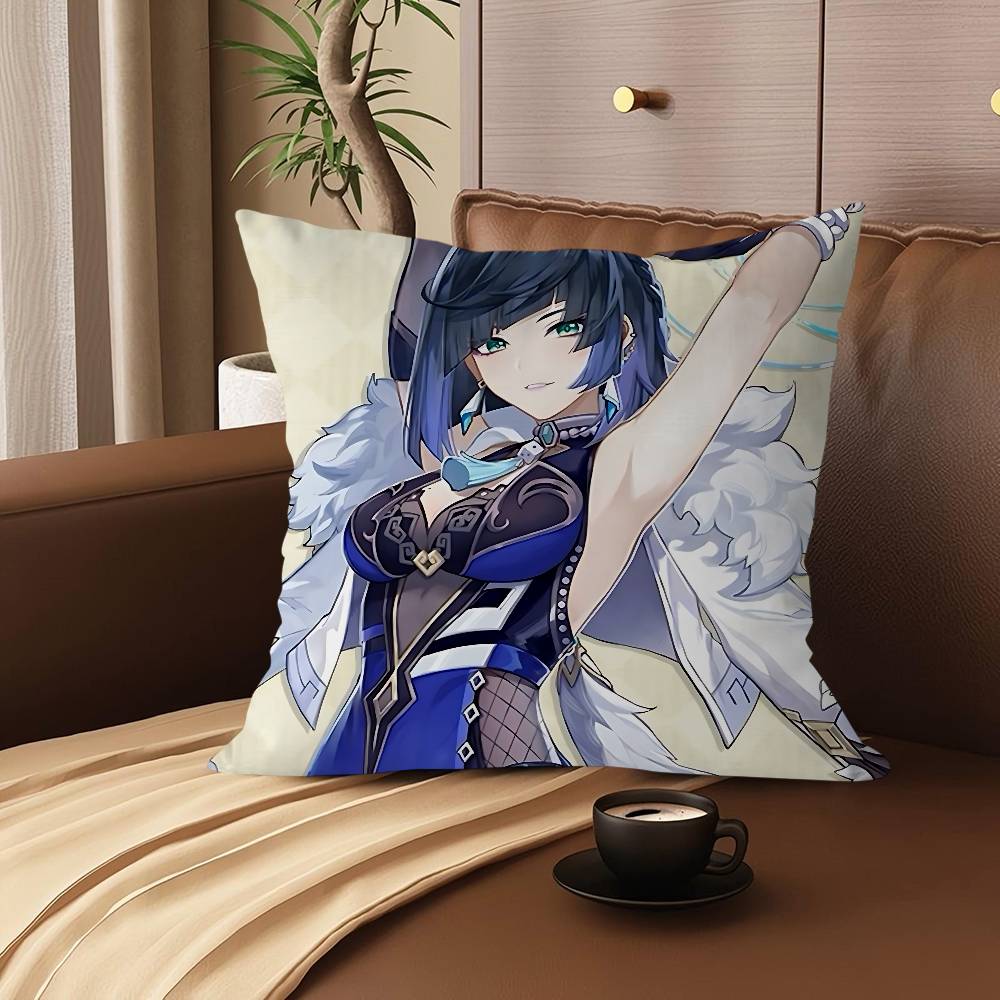 

Е Лань Аниме Декоративная Эстетика Комнаты Наволочка Домашний Декор Спальня Диван Кровать Подушка Чехол 45x45 12x12Inch