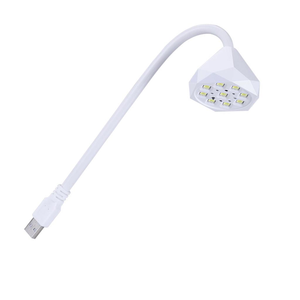 27W Smart Sensor Nail Lamp with USB Plug, 9 LED Beads, 45sCelsius90s Timer, Auto Sensing, Flexible Gooseneck for Gel Nail Curing, Fast Drying for Gel