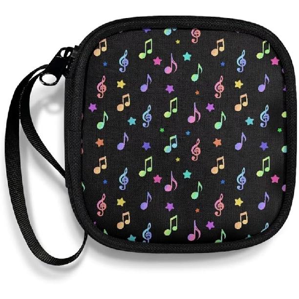 Mushrooms and Moon Carrying Earphone Case Pouch Storage Bag Holder-Earbud Case Headphones Storage Bag Pouch for Headphone, Bluetooth