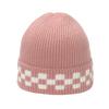 Autumn and winter new wool hat showing face small checkerboard jacquard warm cold hat knitted hat for men and women