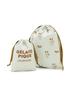 HIGH CALORIE Pattern Drawstring Bag Set PWGB262664 MNT F [Gelato Pique] Women's