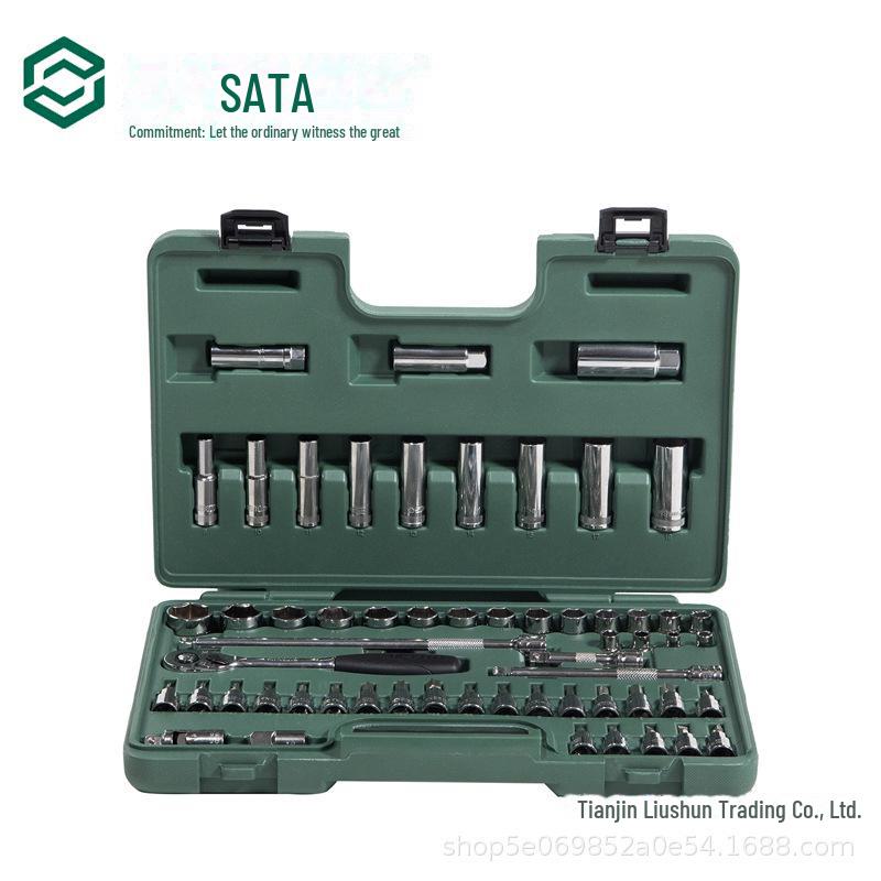 Shida Tools 58-Piece 10MM Auto Repair Socket & Ratchet Wrench Set
