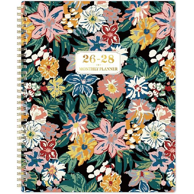 Monthly Planner 2026-2028 - 3 Year Planner/Calendar 2026-2028, JAN 2026 - DEC 2028, 9  x 11 , 3 Year Calendar 2026-2027-2028 monthly planner with 36 цветочный